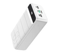 PDBEST 60000mAh Batterie Externe Charge Rapide, 22,5W Power Bank, Batterie Externe Portable avec Écran LED, 4 Sorties et 3 Entrées Compatibles avec Smartphone, Tablettes, etc Blanc