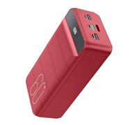 PDBEST 60000mAh Batterie Externe Charge Rapide, 22,5W PowerBank, Chargeur Portable avec Écran LED, 4 Sorties et 3 Entrées Compatibles avec Smartphone, Tablettes, etc Rouge