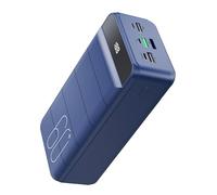 PDBEST 60000mAh Batterie Externe Charge Rapide, 22,5W PowerBank, Chargeur Portable avec Écran LED, 4 Sorties et 3 Entrées Compatibles avec Smartphone, Tablettes, etc Bleu