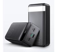 PDBEST Batterie Externe 50000mAh Power Bank, PD 22,5 W QC 4.0 USB-C Power Bank avec écran LED et Lampe de Poche avec 4 Sorties et 3 entrées Fonction de Charge Rapide Smartphone Noir