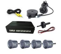 PDC Véhicule Kit Capteur Stationnement Vidéo Assistance Radar Recul Voiture Moniteur D'angle Mort Automatique Affichage Numérique Alerte Sonore Alarme(Gray)