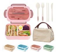 PDDBKTEI BoîTe à Lunch,Lunch Box,Aiuuee Bento Lunch Box avec Sac Kit,BoîTe à Lunch avec Sac Fourre-Tout,RéCipients RéUtilisables pour La PréParation des Repas,Essentiels De Voyage De La Vie