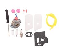 Pderlous 128LD Carburateur Filtre à Air Outil Carburateur Filtre à Carburant Tune Up Kit pour Débroussailleuse 28Cc 128C 128L 128R