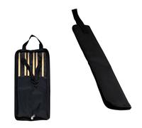 PDETVEO Sac de baguettes de batterie noir, étui épais portable avec crochets à l'intérieur pour baguettes de percussion, maillet de batterie