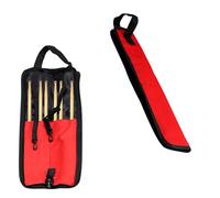 PDETVEO Sac de baguettes de batterie rouge, étui épais portable avec crochets à l'intérieur pour baguettes de percussion, maillet de batterie