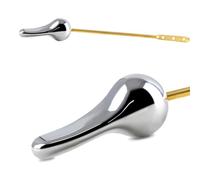 PDFans Levier de rechange universel pour chasse d'eau, montage avant, pour toilettes standard américaines, finition chromée