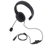 Pdflie Casque supra-auriculaire simple face VOX PTT avec micro bidirectionnel compatible avec Motorola Talkie Walkie DP2600 XPR 3300e 3500e 3300 3500 Xirp 628 (noir, filaire)