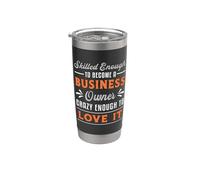 PDG Vintage Retro Assez Compétent Pour Devenir Un Propriétaire D'entreprise Gobelet isotherme en acier inoxydable double paroi