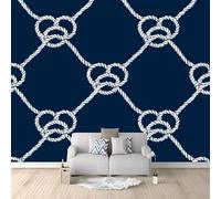 pdghsdkgjh Papier peint mural intissé 3D à motifs de cordages nautiques, décoration murale moderne, salon, chambre, chambre d'enfant, bureau, couloir, 250 cm x 175 cm