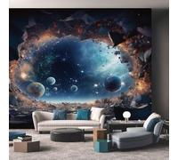 pdghsdkgjh Papier peint mural, motif planète, univers, galaxie, décoration murale, design, intissé, pour bureau, couloir, TV, fond, 200 cm x 140 cm