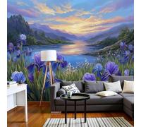 pdghsdkgjh Papier peint photo 3D Irissee, paysage peint à l'huile, affiche murale, sticker mural pour fond TV, décoration murale pour salon, chambre, restaurant, 400 cm x 280 cm
