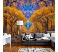pdghsdkgjh Papier peint photo 3D représentant des forêts d'automne et des paysages naturels, en soie, idéal pour une chambre, un salon, un mur TV ou toute autre décoration murale, 400 cm x 280 cm.