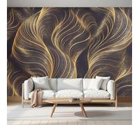 pdghsdkgjh Papier peint photo en soie - Idéal pour salon et chambre, effet 3D, motifs éclairs, vagues et lignes, 150 cm x 105 cm