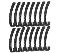 PDGROW 16 Pièces Patère Murale, Porte Manteau Mural Extra Fort, Crochet Porte Manteau pour Serviette à Percer, Crochet à Visser Idéal pour Salle de Bain, Toilettes, Cuisine, Bureau (Noir)