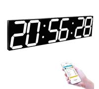 PDHYPRS Horloge Murale Numérique LED, 27 Pouces, 6 Chiffres