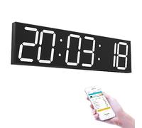 PDHYPRS Horloge Murale WiFi Double Face, 29 Pouces À 6 Chiffres