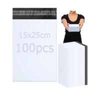 PDKKFF 100 Pièces Enveloppe Plastique Expedition, 15x25cm Pochette Envoie Colis Vinted, Emballage Colis Vinted, Autoadhésive Sac, Opaques Sachet pour Textiles et Boîtes à Chaussures