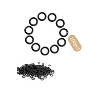 PDKKFF 100 Pièces Joint Torique NBR70, 9.5x6.5mm Joints Toriques d'étanchéité en Caoutchouc, Métrique O Ring Nitrile pour Plomberie, Robinet, Evier Cuisine, Douche, Pompe, Roulement, Véhicule(Noir)