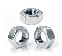 PDKKFF 100 pièces M6 Écrous Écrous hexagonaux Zingués Acier Écrou de qualité pour vis tiges filetées boulons rondelles accouplements réglage Éléments de fixation pour intérieur et extérieur
