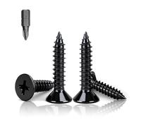 PDKKFF 150 Pièces Vis Autotaraudeuses M3x18mm, Vis à Bois Acier Carbone Noir, Vis à Tête Plate Croisée pour Bois, Meubles, Plastique et Métal Doux