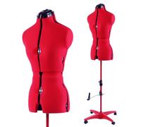 PDM WORLDWIDE Mannequin de Couture réglable, Tailles 6 à 14. Buste Ajustable avec 13 roulettes, Corps épinglable, Base roulante Amovible et Hauteur réglable de 108 à 152 cm. Tailles S à M