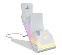 PDP Chargeur double Afterglow Wave pour PS5 – Blanc