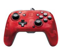 PDP Afterglow Manette Filaire Camouflage Rouge Pour Nintendo Switch - Licence Officielle - Port Jack Audio
