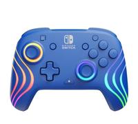 PDP Afterglow Wave Manette Nintendo Switch Pro sans fil avec commandes de mouvement, entièrement sous licence pour le modèle Switch/OLED, éclairage LED personnalisable, portée de 9,1 m, batterie