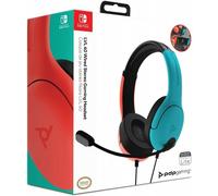 PDP Casque LVL40 Stéréo Bleu et Rouge Filaire pour Nintendo Switch et OLED NEUF