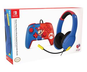 PDP Ensemble Casque filaire AIRLITE & Manette filaire REMATCH: Denim Dash, Pour Nintendo Switch, Nintendo Switch - Modèle OLED