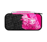 PDP Gaming Étui de Voyage Rigide Plus pour Nintendo Switch, Switch Lite & OLED - Poches pour Accessoires - Licence Officielle Super Mario - Design 3D Phosphorescent - Design Glow Peach Grand Prix