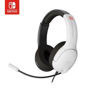 Pdp Gaming Lvl40 Stereo Casque avec Mic pour Nintendo Switch - Pc, Ipad, Mac, laptop Compatible - Noise Cancelling Microphone, Lightweight, Soft Compourt On Ear Headphones, 3.5 Mm Jack - Noir-Blanc