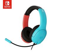 PDP Gaming LVL40 Stereo Casque with Mic for Nintendo Switch - PC, iPad, Mac, Laptop Compatible - Noise Cancelling Microphone, Lightweight, Soft Comfort On Ear Headphones - Bleu et rouge