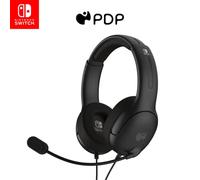 PDP Gaming LVL40 Stereo Casque with Mic for Nintendo Switch - PC, iPad, Mac, Laptop Compatible - Noise Cancelling Microphone, Lightweight, Soft Comfort On Ear Headphones - Noir