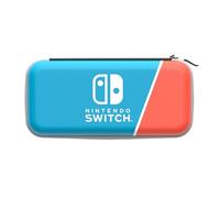 PDP Gaming Officially Licensed Switch Slim Deluxe Travel Sacoche - Neon Pop - Semi-Hardshell - Console Stand - Protective PU Leather - Holds 14 Games - Works with Switch OLED & Lite