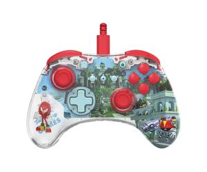 PDP Manette Filaire REALMz LED Light-up Pro Nintendo Switch et Switch OLED - Prise Audio 3,5 mm - Commandes Volume D-pad - Licence Officielle - Effets LED Réglables - Motif Knuckles - Figurine Intégré
