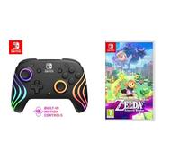 PDP Nintendo Switch Afterglow Wave- Wireless- Black + The Legends of Zelda: Echoes of Wisdom