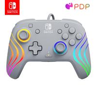 PDP - Manette filaire Afterglow Wave - Officielle pour Nintendo Switch - Grise