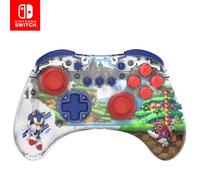 PDP REALMz Manette Nintendo Switch Pro sans fil, LED personnalisable, batterie rechargeable de 40 heures, sous licence officielle Nintendo et SEGA : Sonic Superstars (Sonic Green Hill Zone)