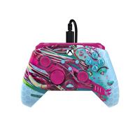 PDP Rematch Glow Advanced - Manette Filaire USB Multicolore, PC/Xbox, Analogique/Numérique, Câble 2.43m, Port Casque, Boutons Programmables