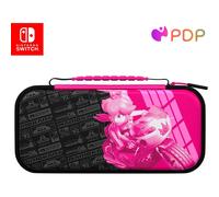 PDP Sacoche RigideTravel Case Plus Nintendo Switch, Switch Lite et Switch OLED - Poches Accessoires - Licence Officielle Super Mario - Design Lumineux 3D - Motif Glow Peach Grand Prix