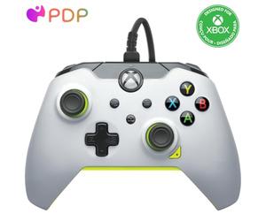 PDP Wired Controller Electric White for Xbox Series X|S, Gamepad, Wired Video Game Controller, Gaming Controller, Xbox One, Officially Licensed - Xbox Series X