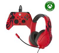 PDP XBX BUNDLE Rematch manette and Airlite filaire Casque Spirit Red for Xbox Series X|S, Xbox One, Officially Licensed