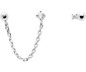 PdPaola Boucles d'Oreille Femme - Argent 925-32016074, 1 Paar, Argent sterling, Zircone cubique