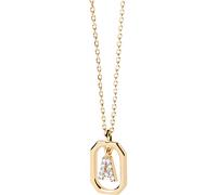 PDPaola Collier avec pendentif en forme de lettre A Doré, Onesize, Argent sterling, Zircone cubique
