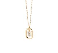 PDPaola Collier avec pendentif lettre E - Doré, Onesize, Argent sterling, Zircone cubique