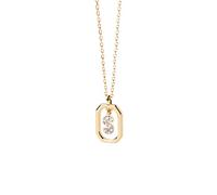 PDPaola Collier en forme de lettre S avec pendentif en forme de lettre Doré, Onesize, Argent sterling, Zircone cubique