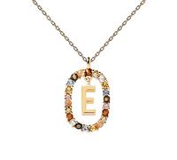 PDPAOLA - Collier Lettre E - Argent Sterling 925 Plaqué Or 18 carats - Bijoux pour Femme
