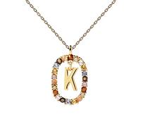 PDPAOLA - Collier Lettre K - Argent Sterling 925 Plaqué Or 18 carats - Bijoux pour Femme