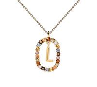 PDPAOLA - Collier Lettre L - Argent Sterling 925 Plaqué Or 18 carats - Bijoux pour Femme